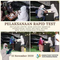 Rapid Test Entry Officer and Edcod Population Census 2020