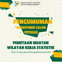 Pengumuman Rekrutmen Calon Petugas Pemetaan di BPS Kota Pangkalpinang Tahun 2022