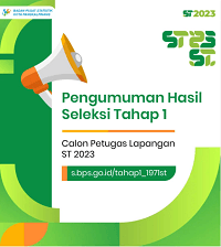 Pengumuman Hasil Seleksi Petugas ST2023 Kota Pangkalpinang Tahap 1