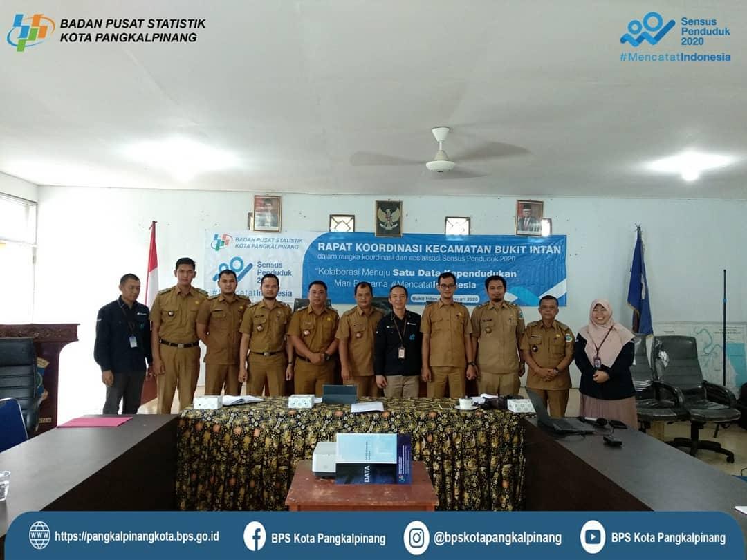 BPS Kota Pangkalpinang melakukan Rapat Koordinasi Kecamatan di Kecamatan Bukit Intan