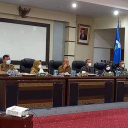 Narasumber Rapat Koordinasi terkait Strategi Pemulihan Ekonomi Pasca Covid-19 di Kota Pangkalpinang